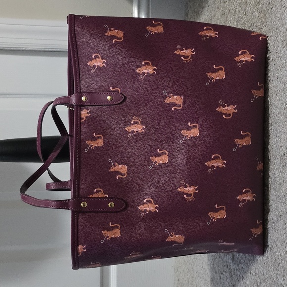 Coach Reversible City Tote Party Cat Bsg - Picture 5 of 15